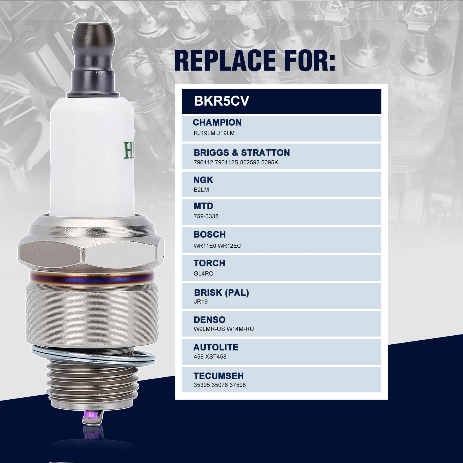 Amazon.com : RJ19LM Spark Plug for Champion RJ19LM J19LM Brigs